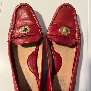Coach Darcie Loafer - Red Leather